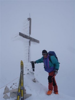 Lorenzo in cima al Piz Alv 2854,5 m.