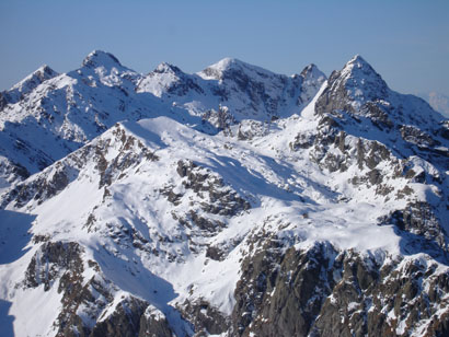 Il gruppo del Pizzo dei Tre Signori con la Cima di Val Pianella 2349 m.