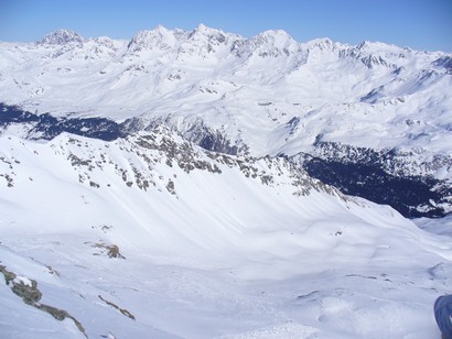La Val Gronda vista dalla vetta.