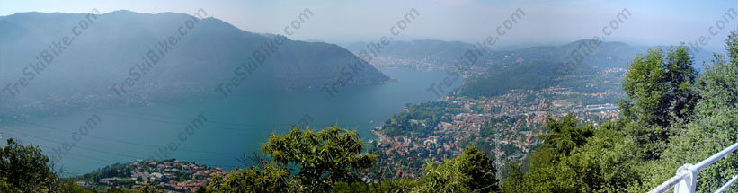 Panoramica su Como e il suo lago.