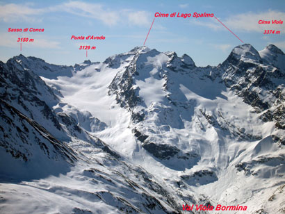 Le Vedrette di Dosdè, viste durante la salita al Monte Forcellina 3087 m.