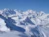 Panorama sul gruppo del Bernina, dalla cima del Monte Garone 3030 m.
