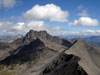 Il Piz Blaisun  3200 m e Piz Kesch 3417 m visti dal Piz Üertsch 3267 m.
