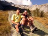 Gianluca e Giuseppe presso la quota 1979 m in Val Qualido.