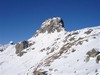 Il Piz  Materdell 2967 m, durante la salita al Piz d'Emmat Dadaint 2927 m.