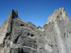La Punta sertori 3195 m e Pizzo Badile 3305 m presso il Colle del Cengalo 3057 m.