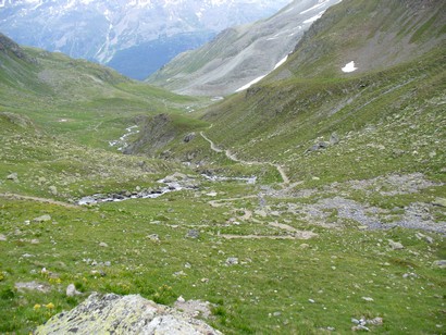 Il sentiero verso St. Moritz.