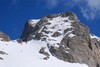 La sella 2890 m circa e il tratto alpinistico al Pizzo Ligoncio.