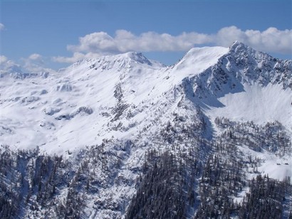 Il M. Foppone 2304 m  ed il M. Tarano 2292 m a sx, dal Dosso Tacher 2093 m.