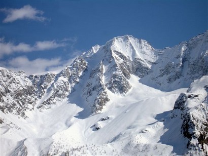 Dalla statale del Tonale il Monte Cercen 3280 m versante NW.