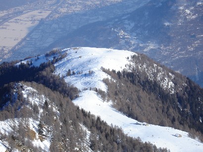 La piana sotto il Pizzo Olano.