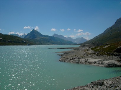 Finalmente il Lago Bianco. La salita è finita. Adesso ci aspetta una lunga e fantastica discesa.