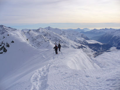 Cresta verso la Punta Adami.