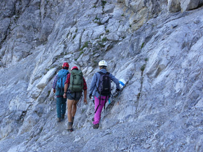 In cammino verso la ferrata.