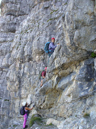 Altro passaggio della ferrata.