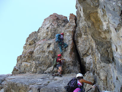 Un passaggio della ferrata