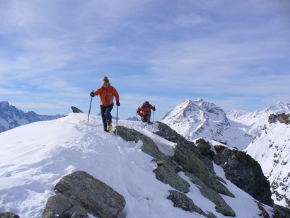 Milvia sulla cresta che porta alla cima.