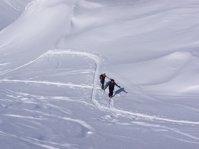 Milvia e Fulvio quasi sulla cima.