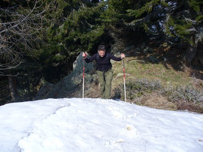 Fulvio quasi alla piana dell'Alpe Bassetta.