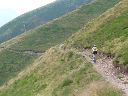 Mauro alle prese col Single track di discesa.