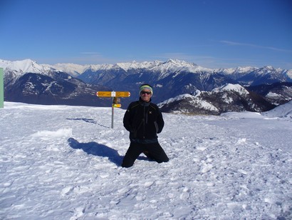 Domenico in posa sulla cima.