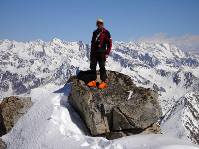 Sulla cima.