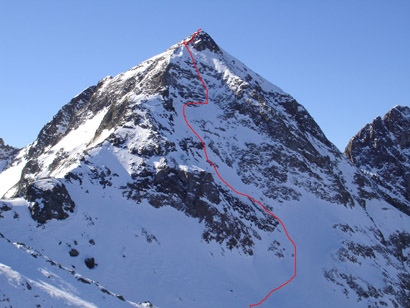 Il Pizzo del Diavolo di Malgina 2926 m, dalla Cima Malgina 2767 m.