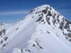 Il ripido tratto sciistico al Monte Cornaccia o Piz Tea Fondada 3144 m.