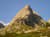 La quota 2597 m al tramonto, dal bivacco Casorate Sempione 2100 m ca.