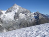Il Weisshorn 4506 m, durante la salita al Mettelhorn 3406 m.