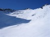 Il ripido pendio ENE sottostante la  Cima di Moncale 2306 m.