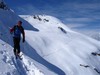 Gianluca dopo avere percorso il tratto chiave con la Cima Cadin 2417 m.