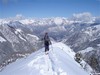 Gio arriva in cima al Dosso Tacher 2093 m.