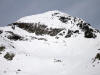 Il Mazzaspitze 3164 m versante SE con visibile il canale di S 5 a dx della cima, sceso prima.