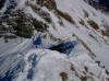 Dalla cima del Monte Ponteranica una foto alla bocchetta dove gli sci si abbandonano...