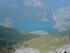 Il Lago di Mezzola visto dalla vetta.