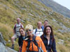 Milvia, Donatella, Carla, Tibe, Marco e Stefano sulla via del ritorno.