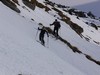 Milvia e Gabriele in salita, nel tratto ghiacciato.