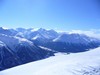 Dalla cresta panoramica verso Bernina e St. Moritz.