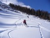 Tratto di brina e polvere poco prima del bosco finale.