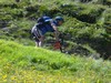 Mattia alle prese col single track.