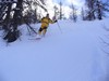 Mattia nel bosco poco sotto la cima.