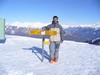 Foto sulla cima con l'immancabile cartello...