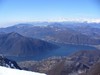 Vista sul Ceresio. Sullo sfondo il Monte Rosa.