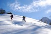 Durante la salita alla Cima d'Assola 2166 m, presso la baita di quota 1930 m.