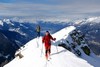 Lorenzo e Gianmaria sulla cresta alla Cima d'Assola 2166 m.