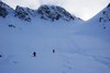 Discesa in Val da Natons nei pendii a N del Piz Campagnung.