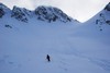 Discesa in Val da Natons nei pendii a N del Piz Campagnung.