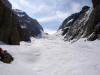 Il Passo del'Omo di Malgina 2621 m, durante la discesa nel canale