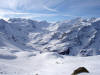 Panoramica sulla regione del ghiacciaio dei Forni, vista salendo alla Cima Occidentale dei Forni 3227 m.